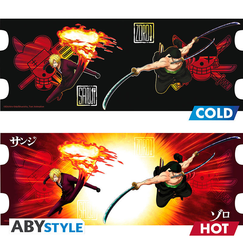 ONE PIECE 海賊王 熱力變色馬克杯 460ml 卓洛+山治