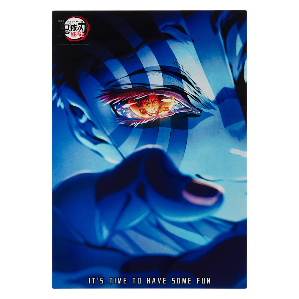 鬼滅之刃無限城篇 拉絲面鋁板金屬海報(60x42cm) A款 炭治郎+猗窩座