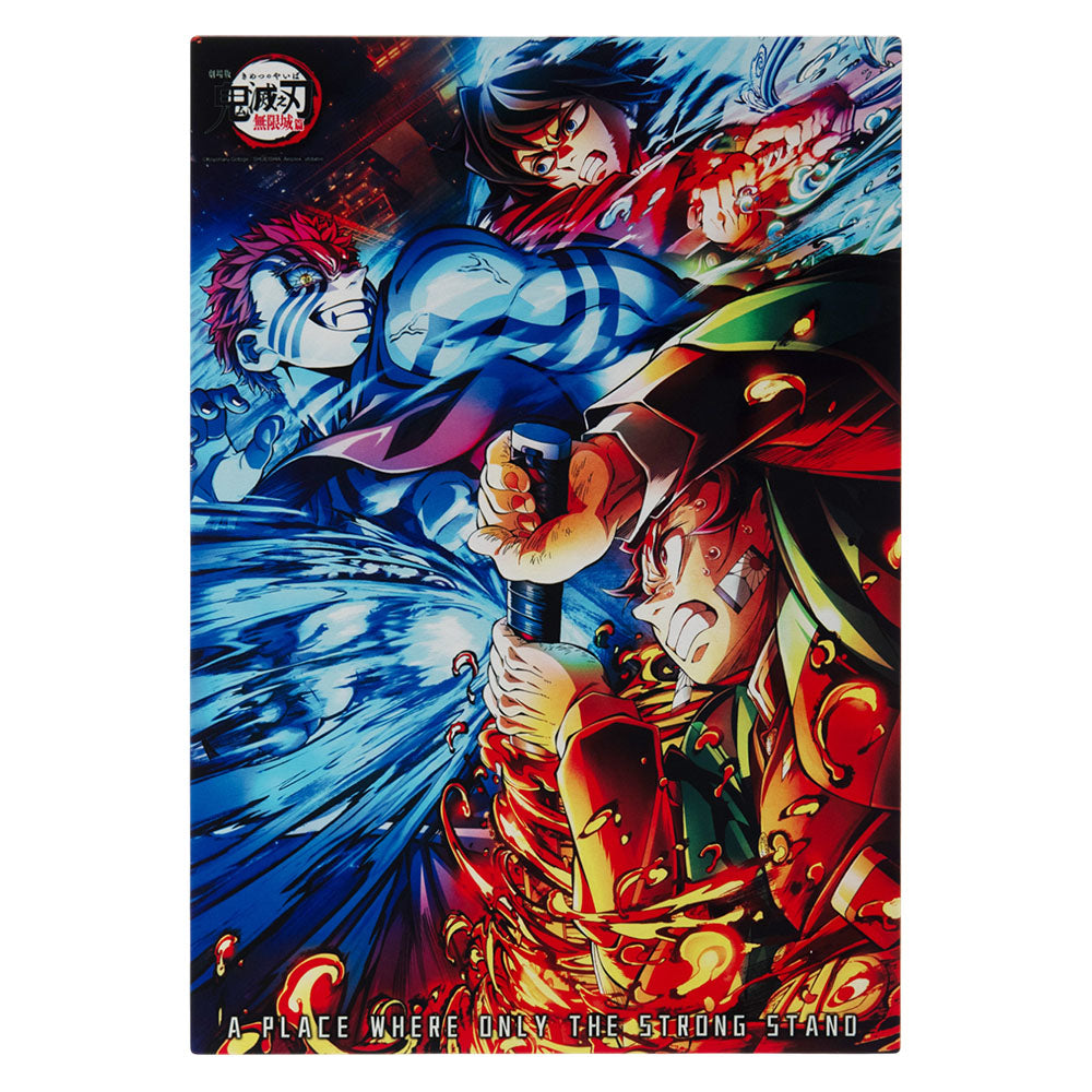 鬼滅之刃無限城篇 拉絲面鋁板金屬海報(60x42cm) B款 義勇+炭治郎+猗窩座