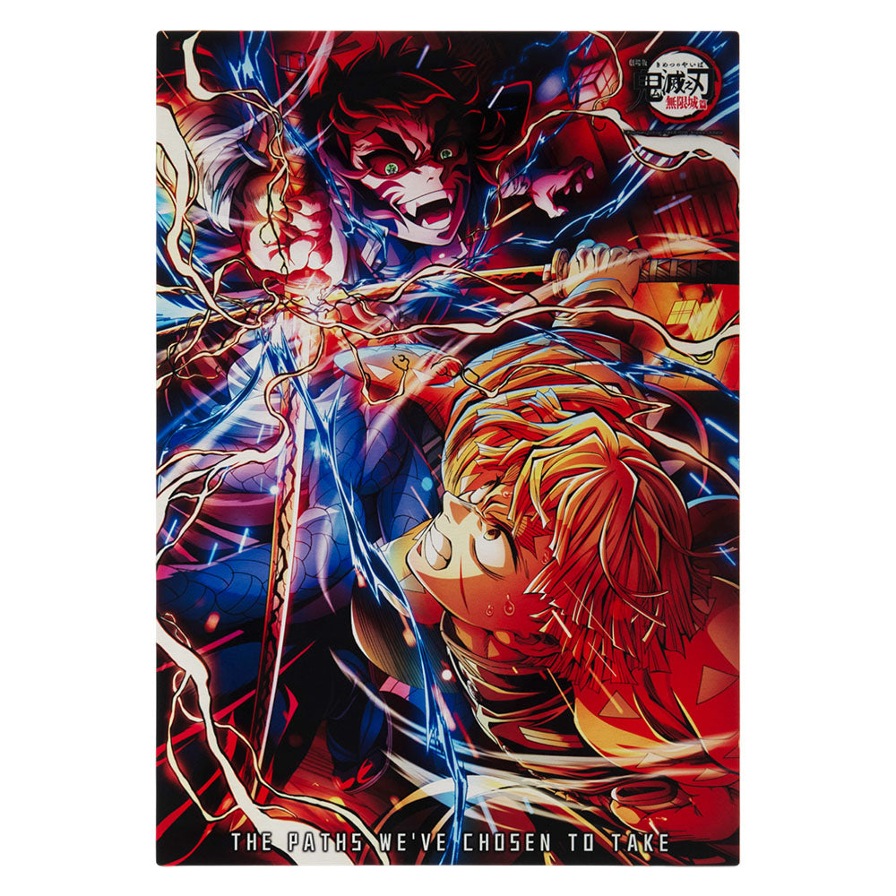 鬼滅之刃無限城篇 拉絲面鋁板金屬海報(60x42cm) D款 善逸+獪岳