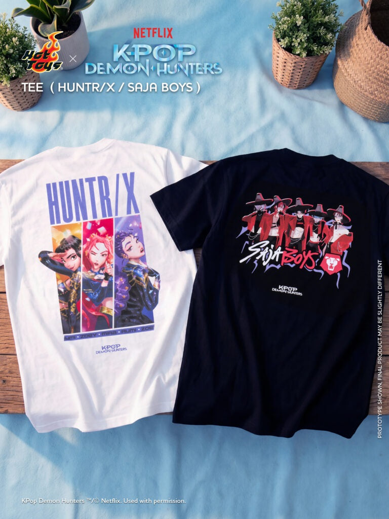 KPop Demon Hunters HUNTR/X 主題T-Shirt (白色)