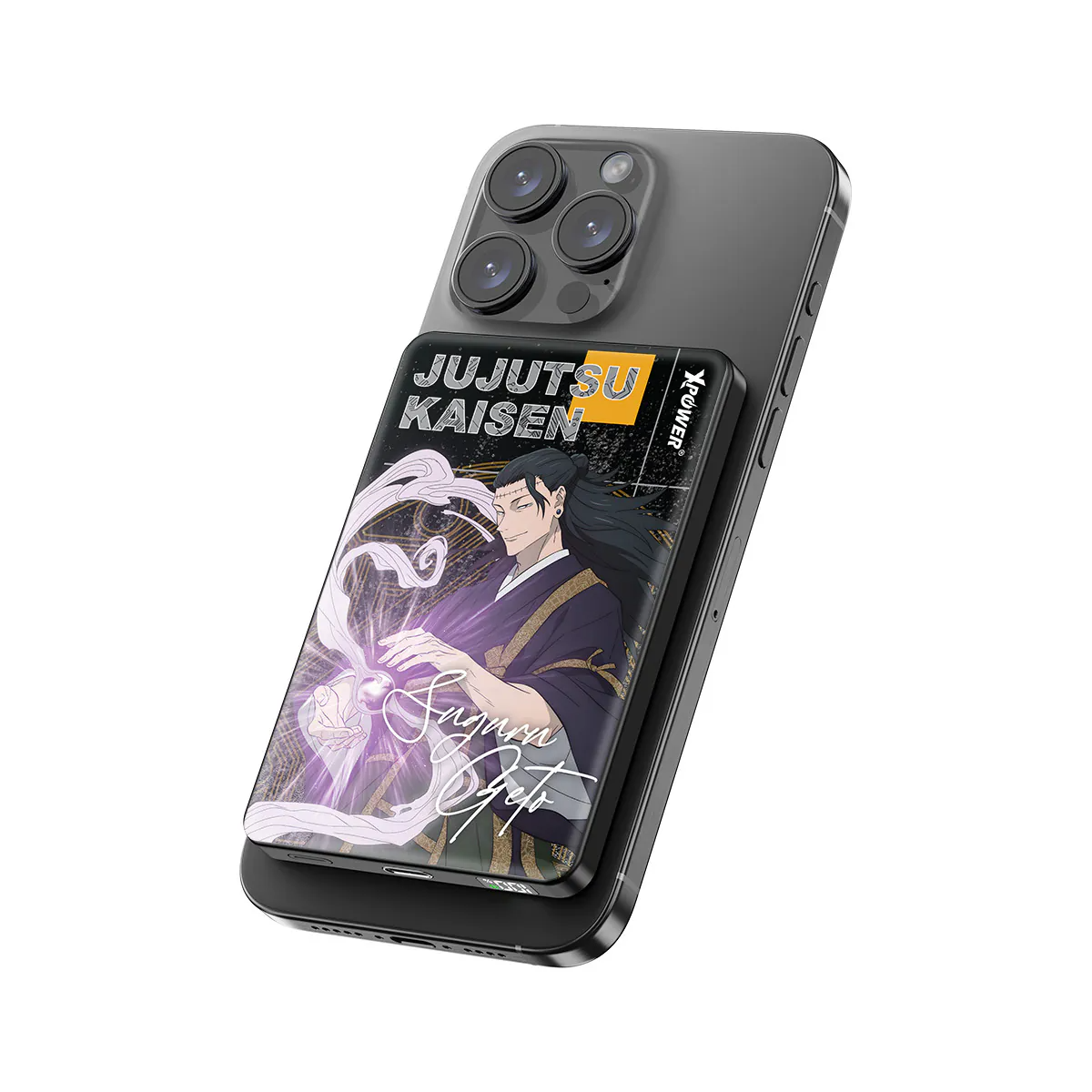 XPower《咒術迴戰》MagSafe 3合1 10000mAh超薄數顯無線充電器