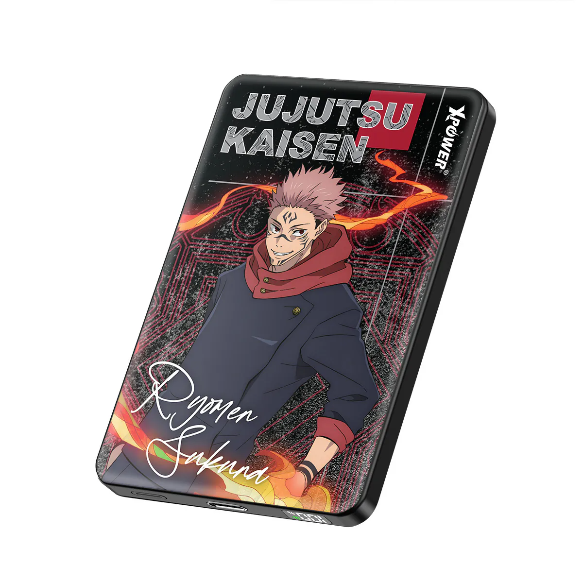 XPower《咒術迴戰》MagSafe 3合1 10000mAh超薄數顯無線充電器