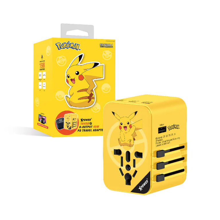 XPower《Pokemon》TA45B 45W 6輸出 PD3.0/PPS旅行充電器 比卡超