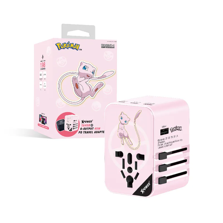 XPower《Pokemon》TA45B 45W 6輸出 PD3.0/PPS旅行充電器 夢幻