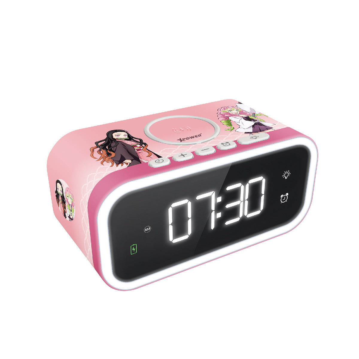 XPower 鬼滅之刃 QIC3 多合一15W無線充電夜燈鬧鐘