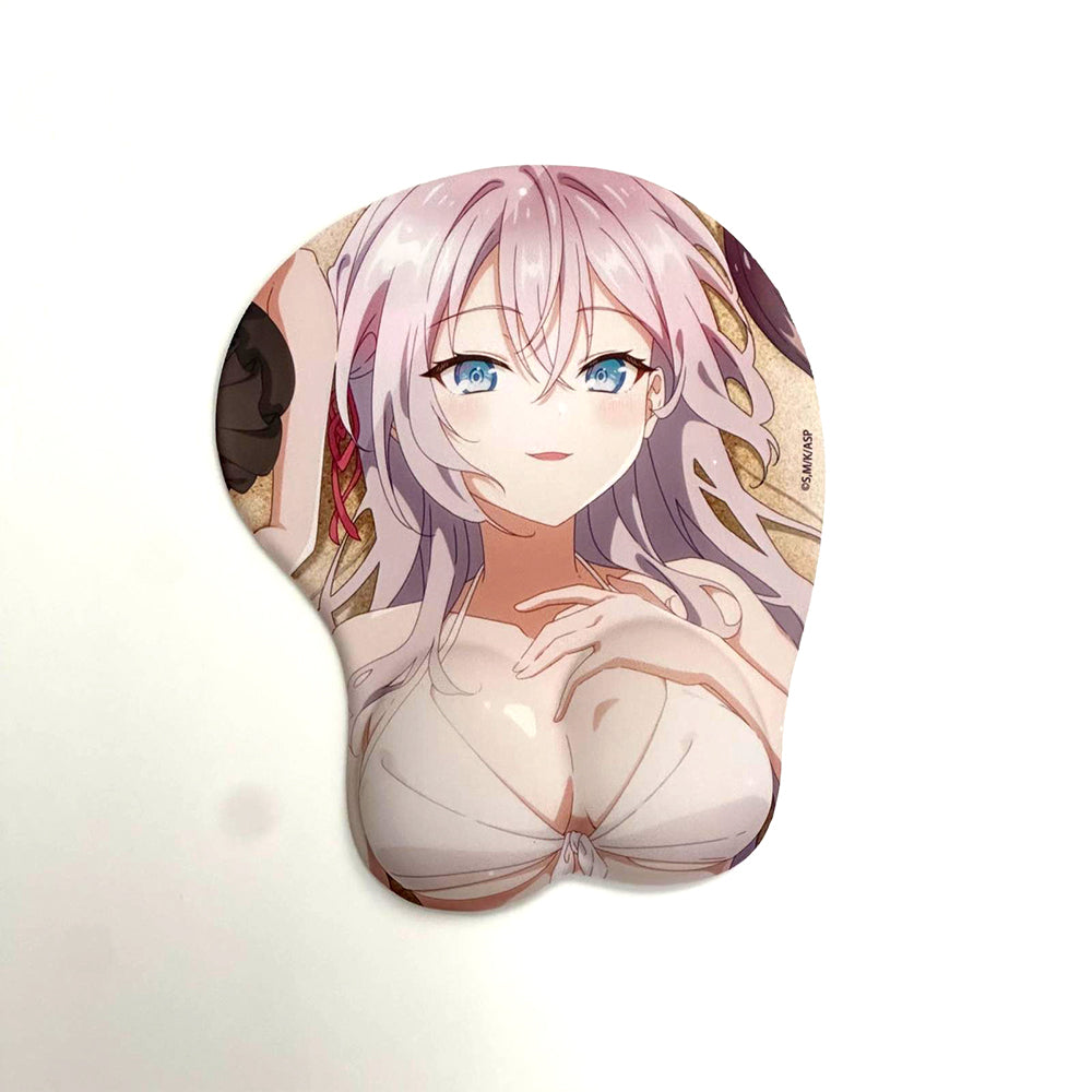 不時輕聲地以俄語遮羞的鄰座艾莉同學 滑鼠墊 艾莉莎 (泳裝)