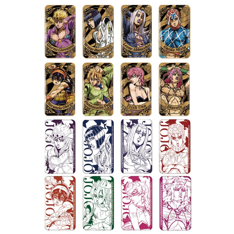 JoJo的奇妙冒險 盲抽長方形徽章 雕金系列 黃金之風 盲抽1個 (共16款)