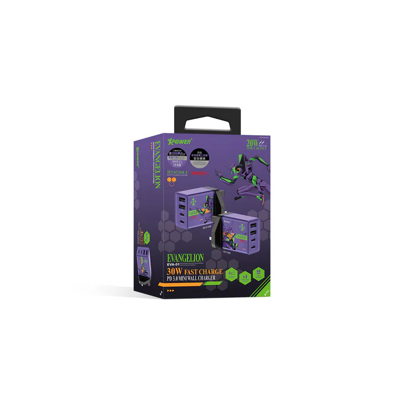XPower《EVA新世紀福音戰士》30W 4輸出PD快充充電器 (WC30)