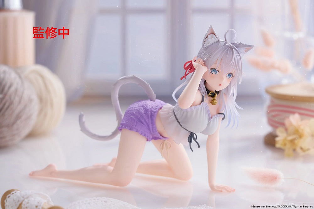 TAITO Desktop Cute Figure《不時輕聲地以俄語遮羞的鄰座艾莉同學》艾莉(Cat Ear Roomwear Ver.)