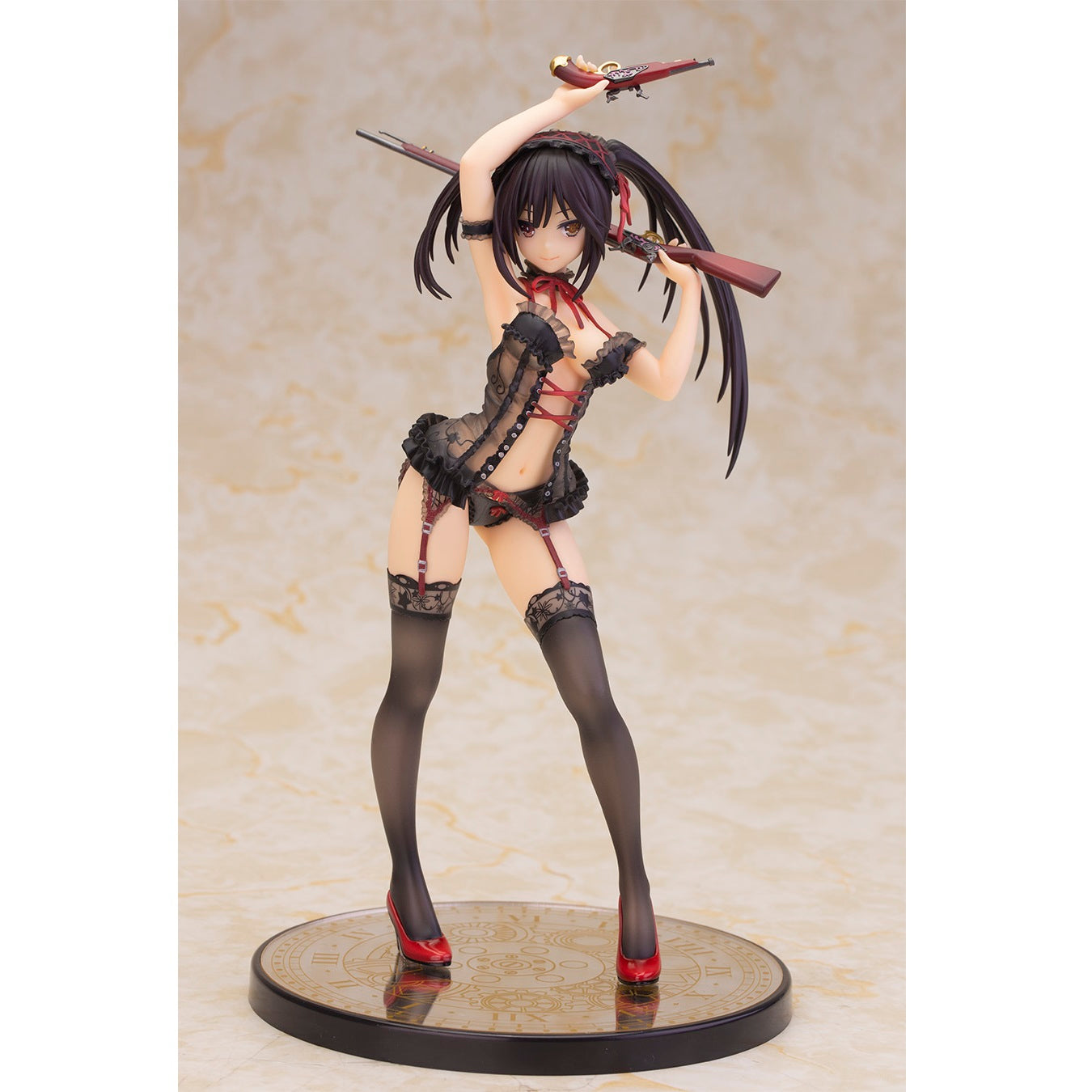 Alphamax《約會大作戰》1/7時崎狂三(女性內衣Ver.Black color)(特典版)(再販)