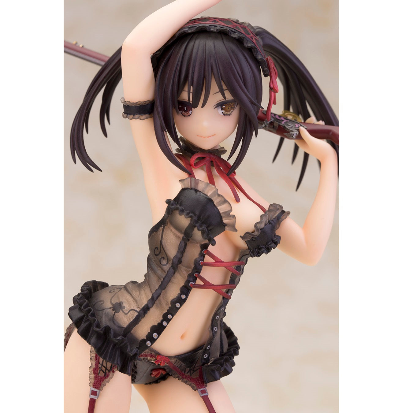 Alphamax《約會大作戰》1/7時崎狂三(女性內衣Ver.Black color)(特典版)(再販)