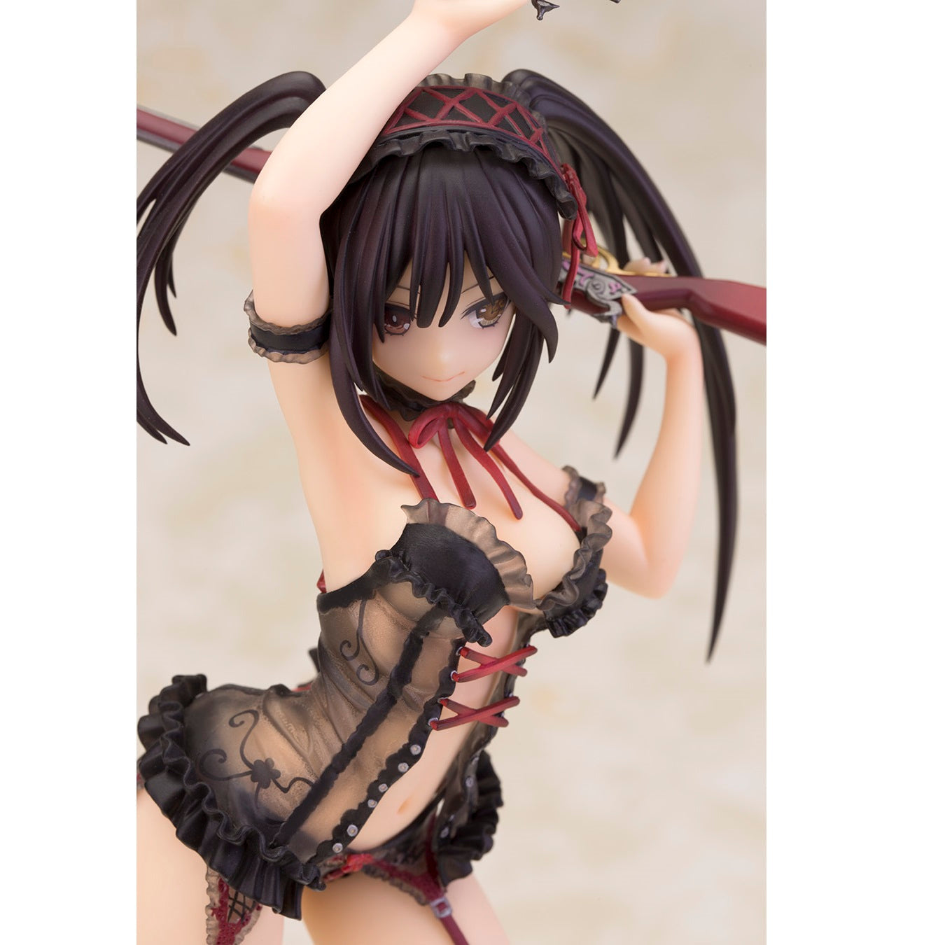 Alphamax《約會大作戰》1/7時崎狂三(女性內衣Ver.Black color)(特典版)(再販)