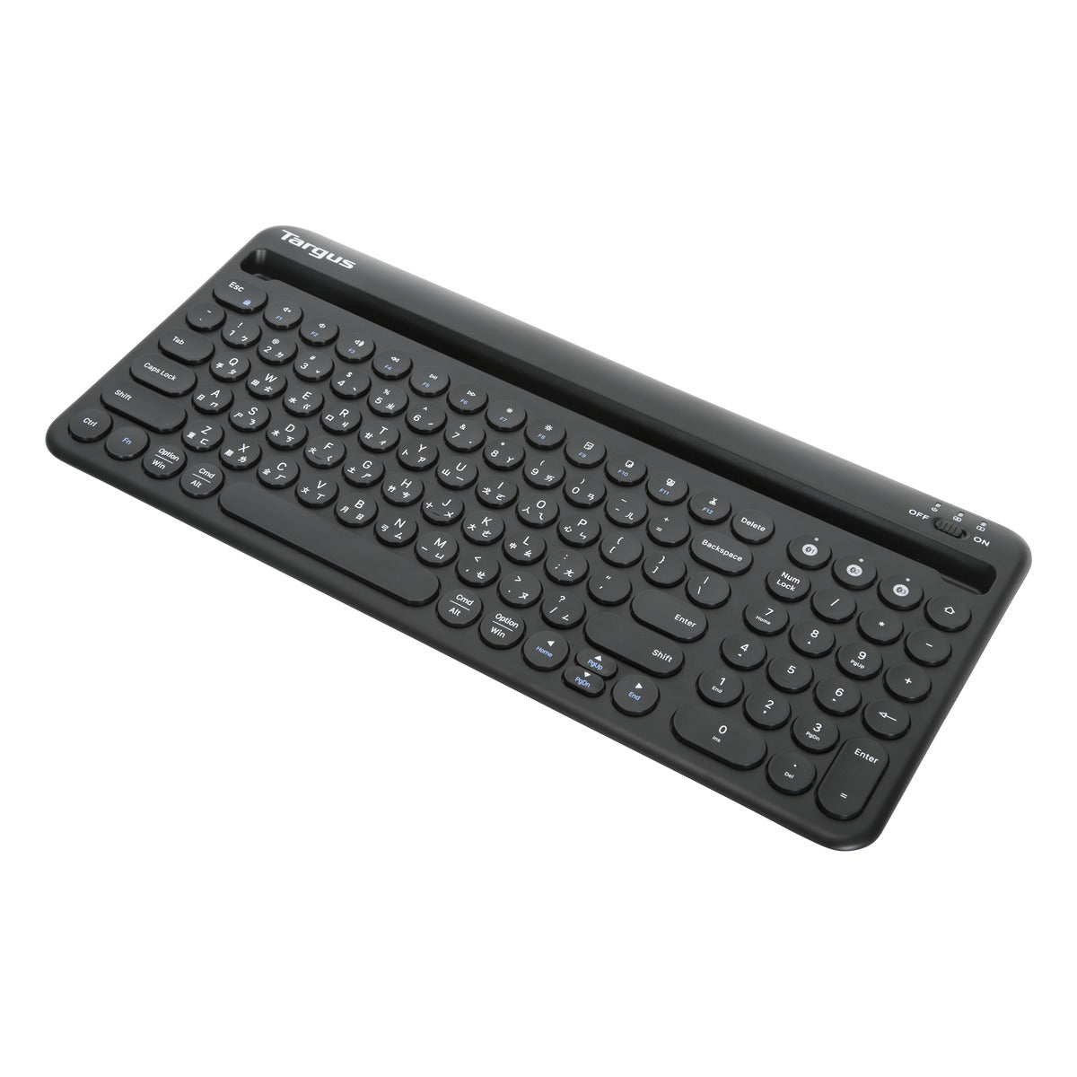 Targus AKB867 Multi-Device Bluetooth Antimicrobial Keyboard with Tablet/Phone Cradle