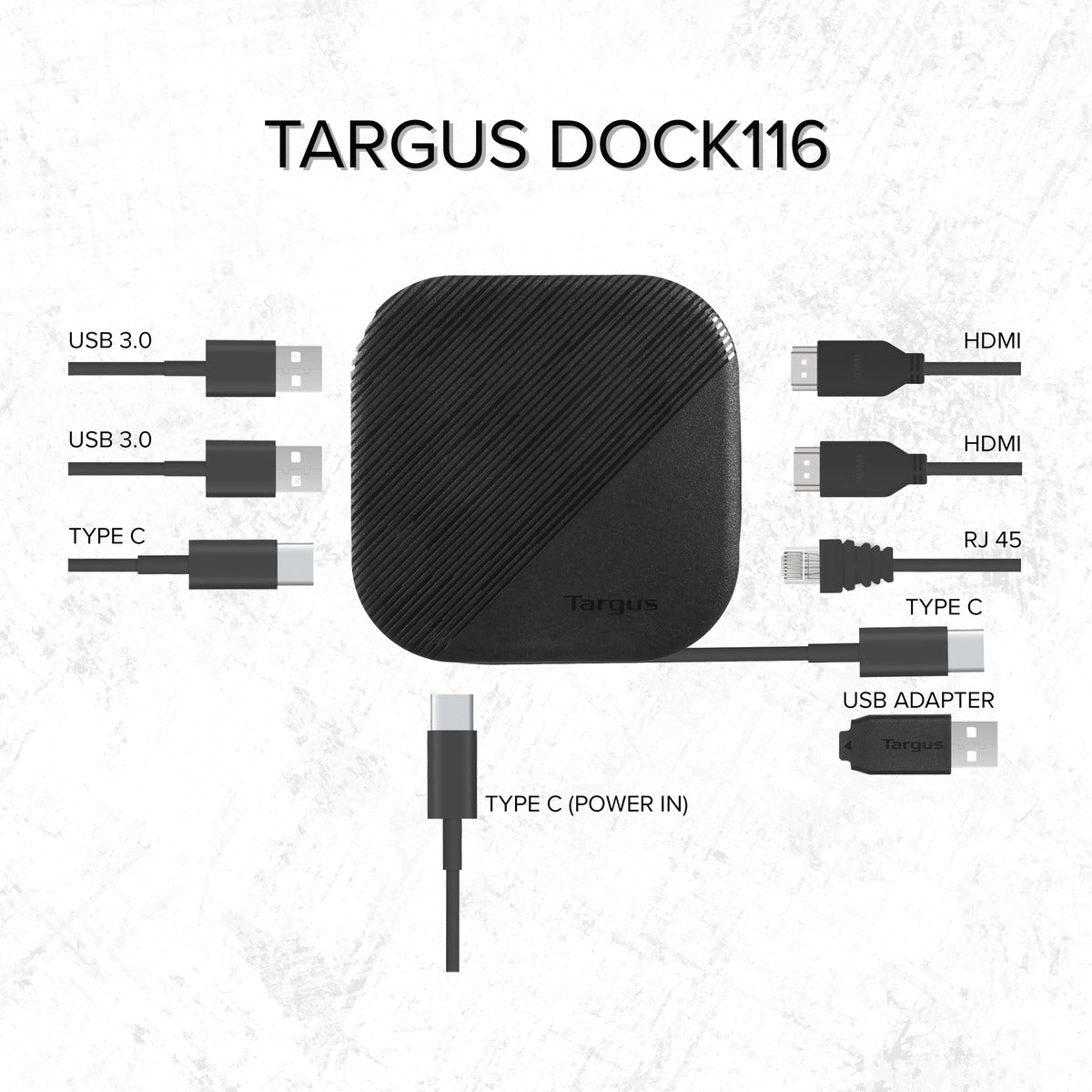 Targus DOCK116 USB-C DisplayLink Universal Docking Station 擴充基座
