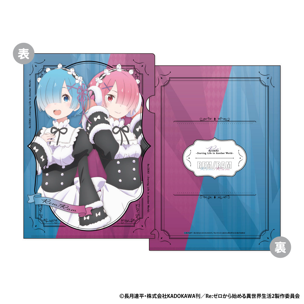 《Re:從零開始的異世界生活》A4透明文件夾 雷姆&拉姆 日版