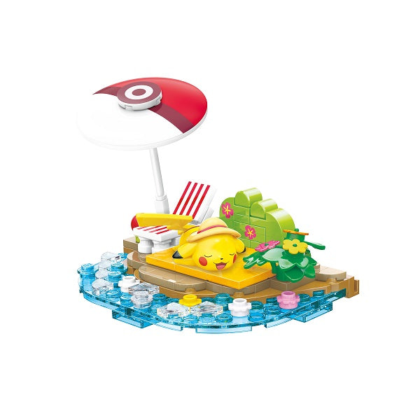 Qman Keeppley 寶可夢小場景積木 皮卡丘的日光浴