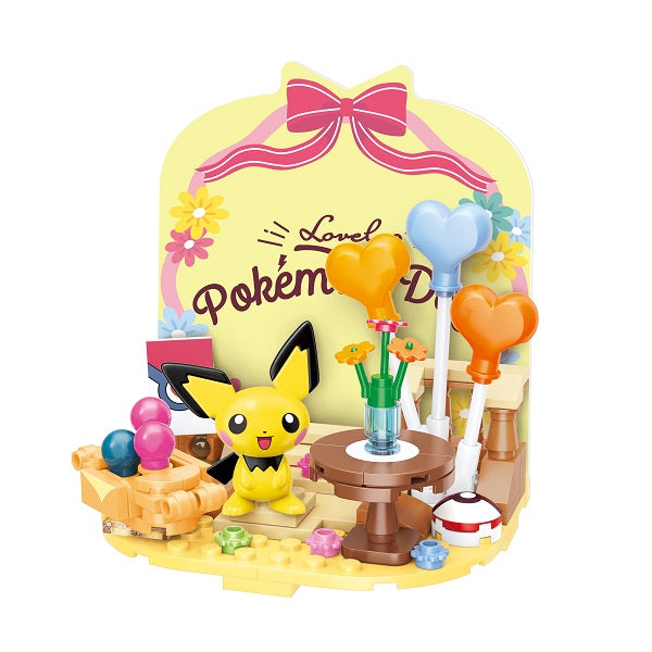 Qman Keeppley 寶可夢小場景積木 皮丘的甜蜜佈置