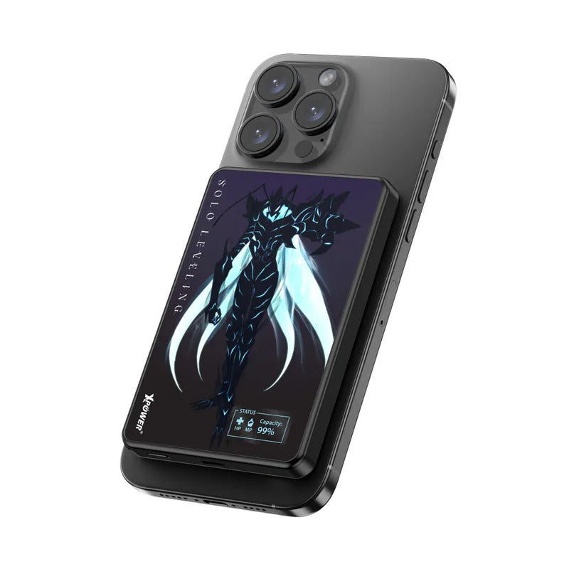 我獨自升級 Solo Leveling MagDigita² 彩屏顯示鋁合金外殼 10000mAh PD3.0+QI2磁吸移動電源 蟻王