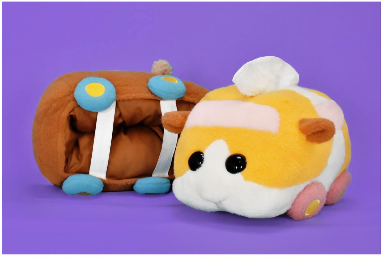 Pui Pui 天竺鼠車車 10吋 紙巾盒套絨毛公仔 絨毛公仔 Microworks Online Store