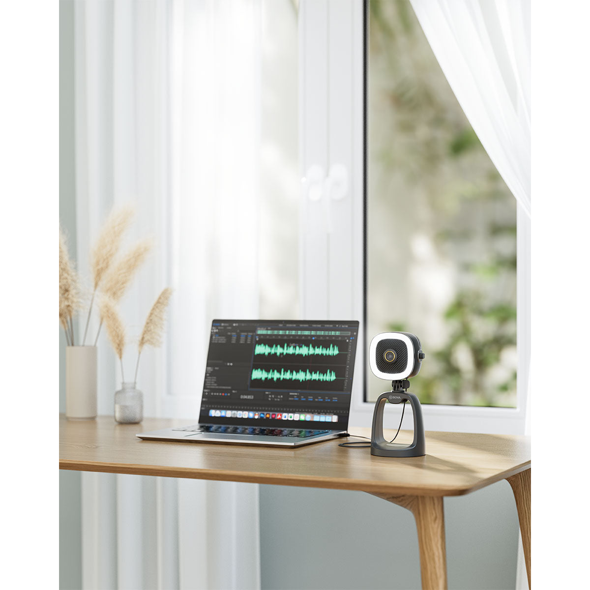 BOYA CM6A 多合一直播/視頻會議USB麥克風 (內置1080p鏡頭及LED燈) 立體聲咪高風 Microworks Online Store