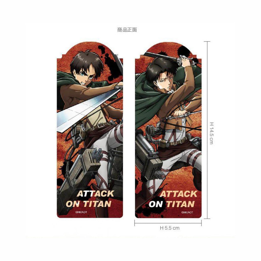 進擊的巨人 書籤(2入) A款(里維) - Microworks Online Store