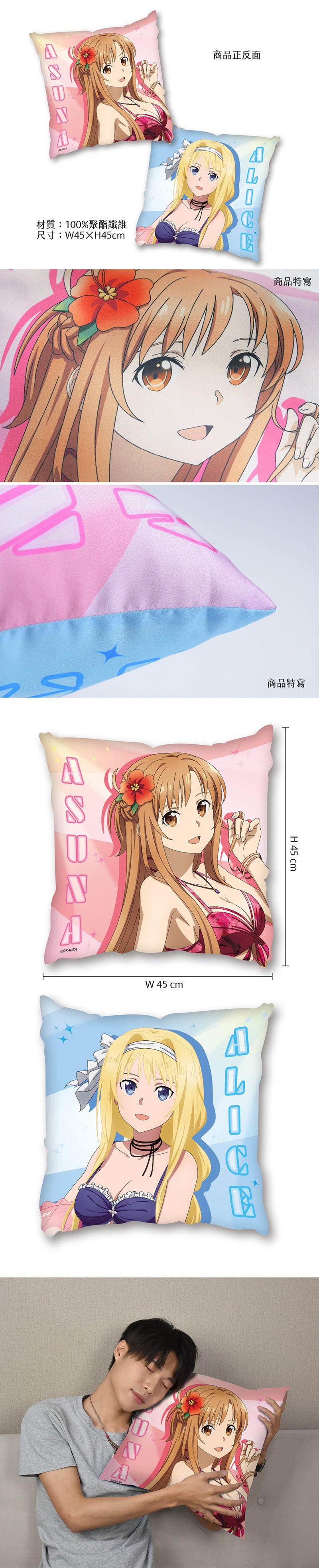 刀劍神域Ⅲ 抱枕(全彩45×45) B款 生活家品 Microworks Online Store