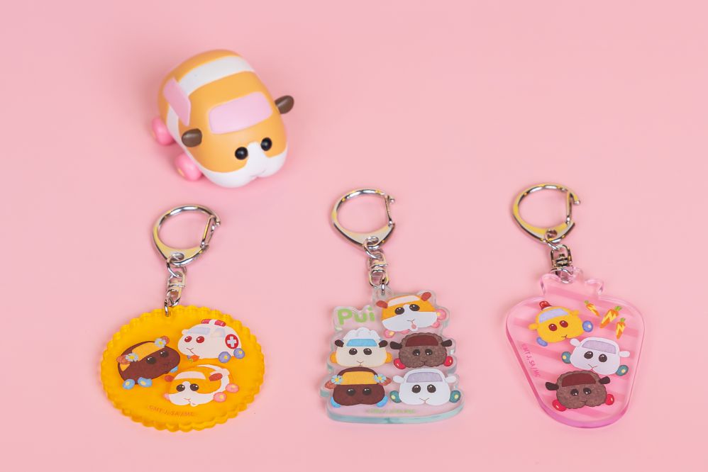 Pui Pui 天竺鼠車車 壓克力鎖匙扣 精品 Microworks Online Store
