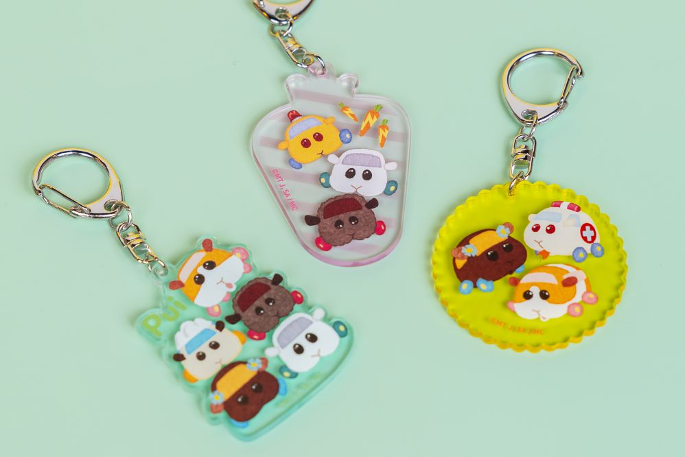 Pui Pui 天竺鼠車車 壓克力鎖匙扣 精品 Microworks Online Store