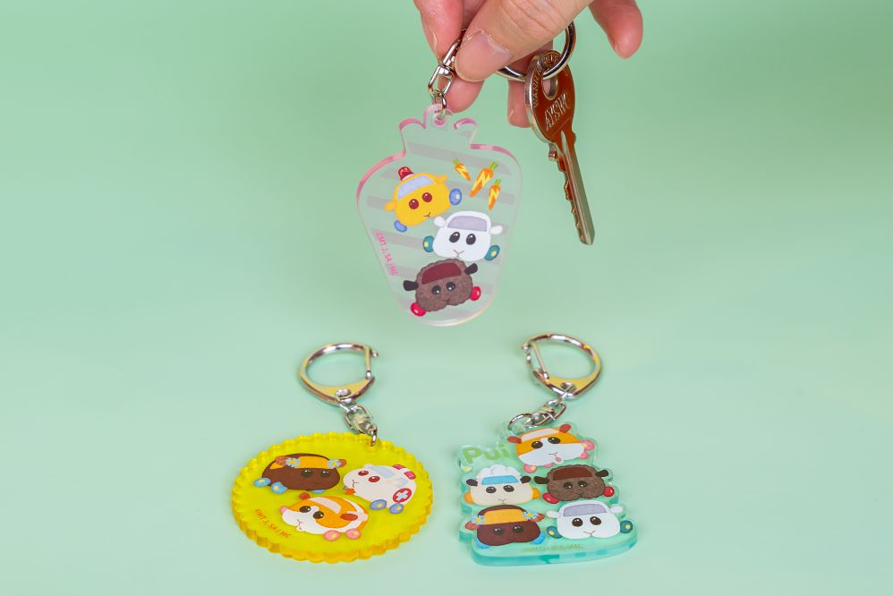 Pui Pui 天竺鼠車車 壓克力鎖匙扣 精品 Microworks Online Store