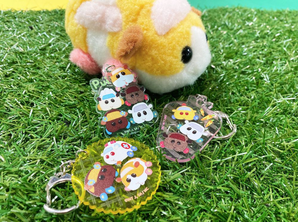 Pui Pui 天竺鼠車車 壓克力鎖匙扣 精品 Microworks Online Store