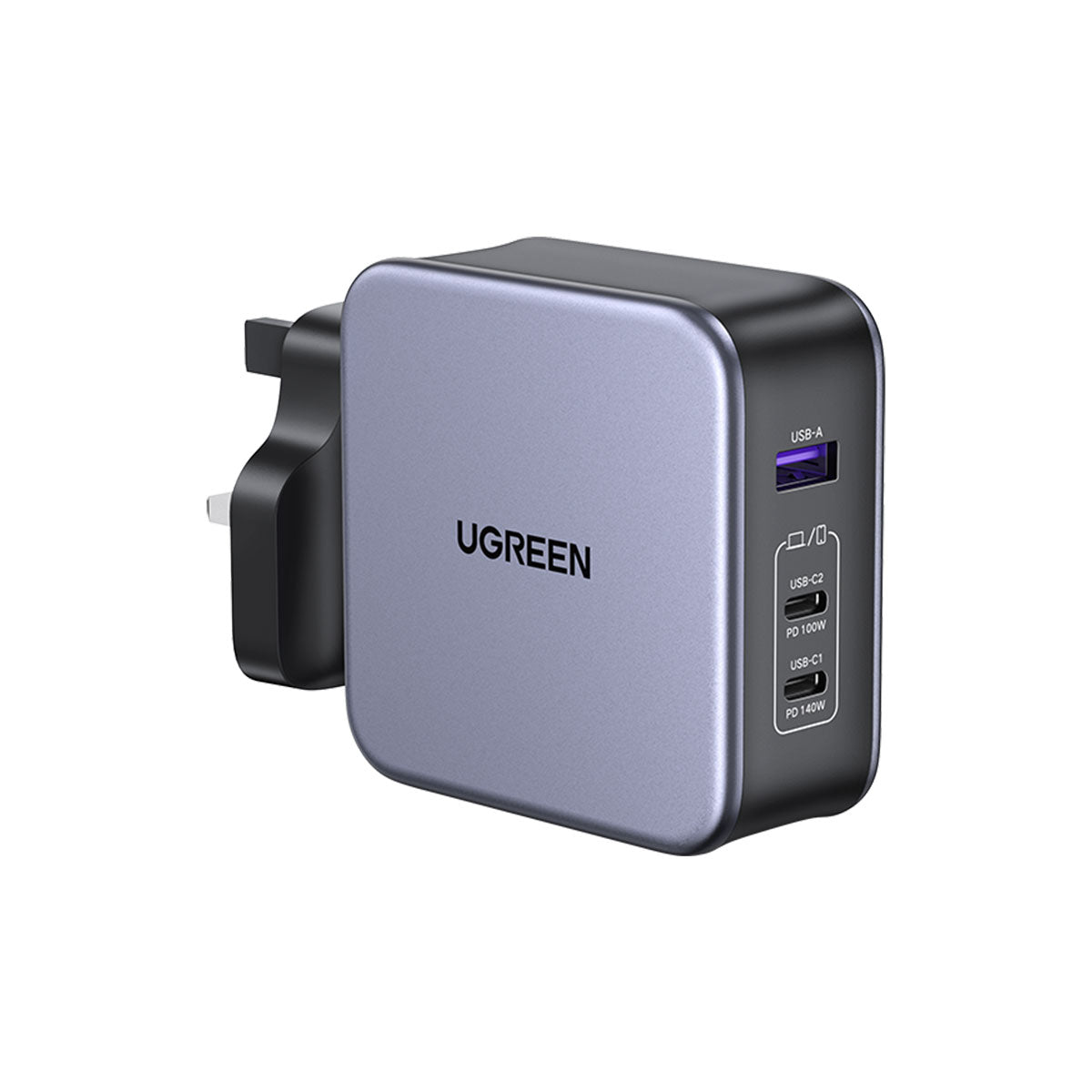 UGREEN GaN 140W USB Fast Wall Charger with Cable (3-Ports) 插牆式