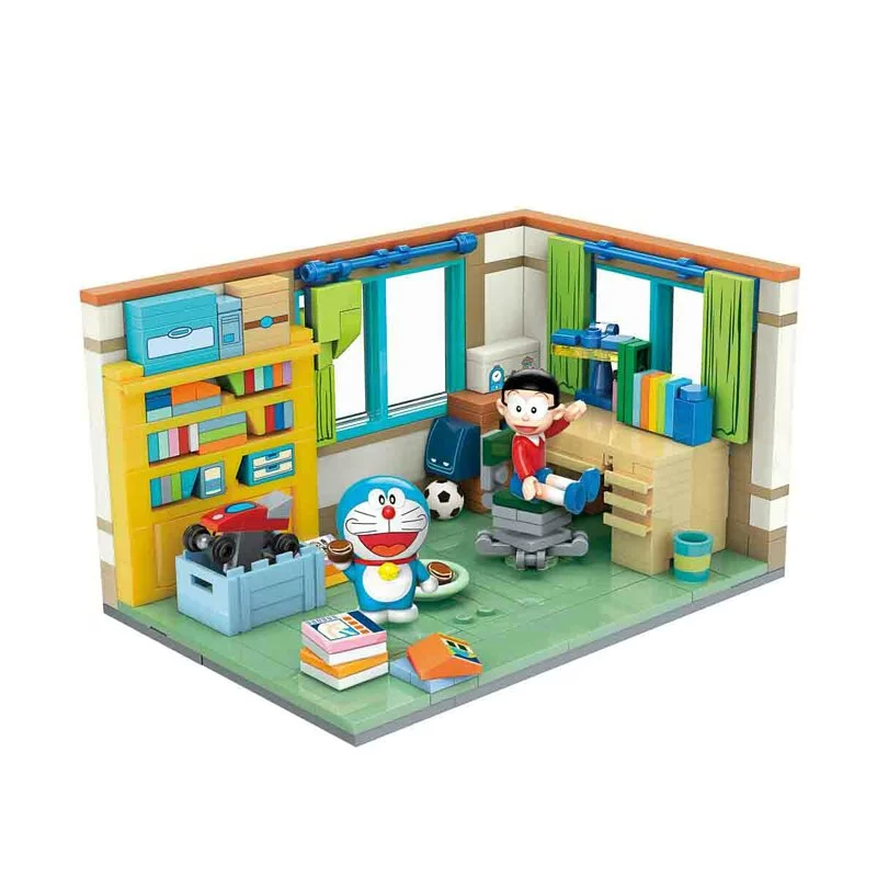 Qman Keeppley 多啦A夢 大雄房間造型積木 積木玩具 Microworks Online Store
