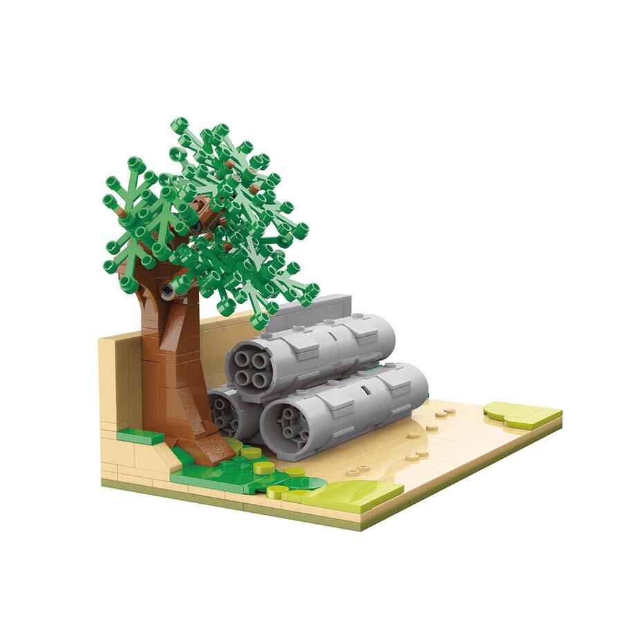 Qman Keeppley 多啦A夢 水泥管空地情境造型積木 積木玩具 Microworks Online Store