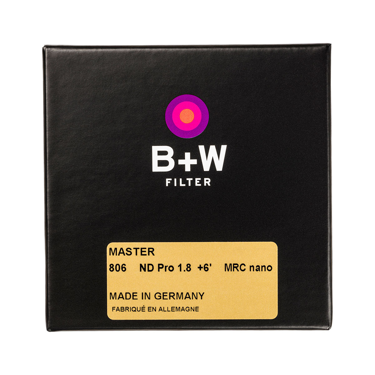 B+W Master 806 ND Pro 1.8 +6' Filter MRC Nano (ND Filter 減光鏡)[減6級曝光] 濾鏡 Microworks Online Store