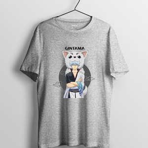 銀魂 T-shirt 坂田銀時與定春 (灰色) 服裝 Microworks Online Store