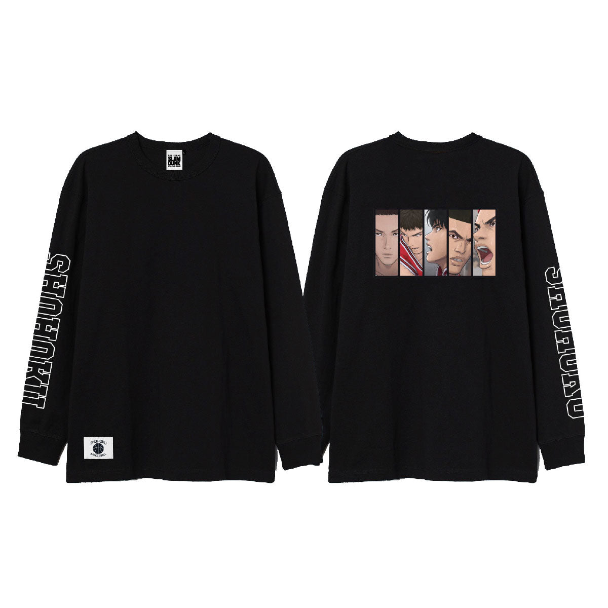 Slam Dunk 男兒當入樽 長袖衫 5 characters 黑色