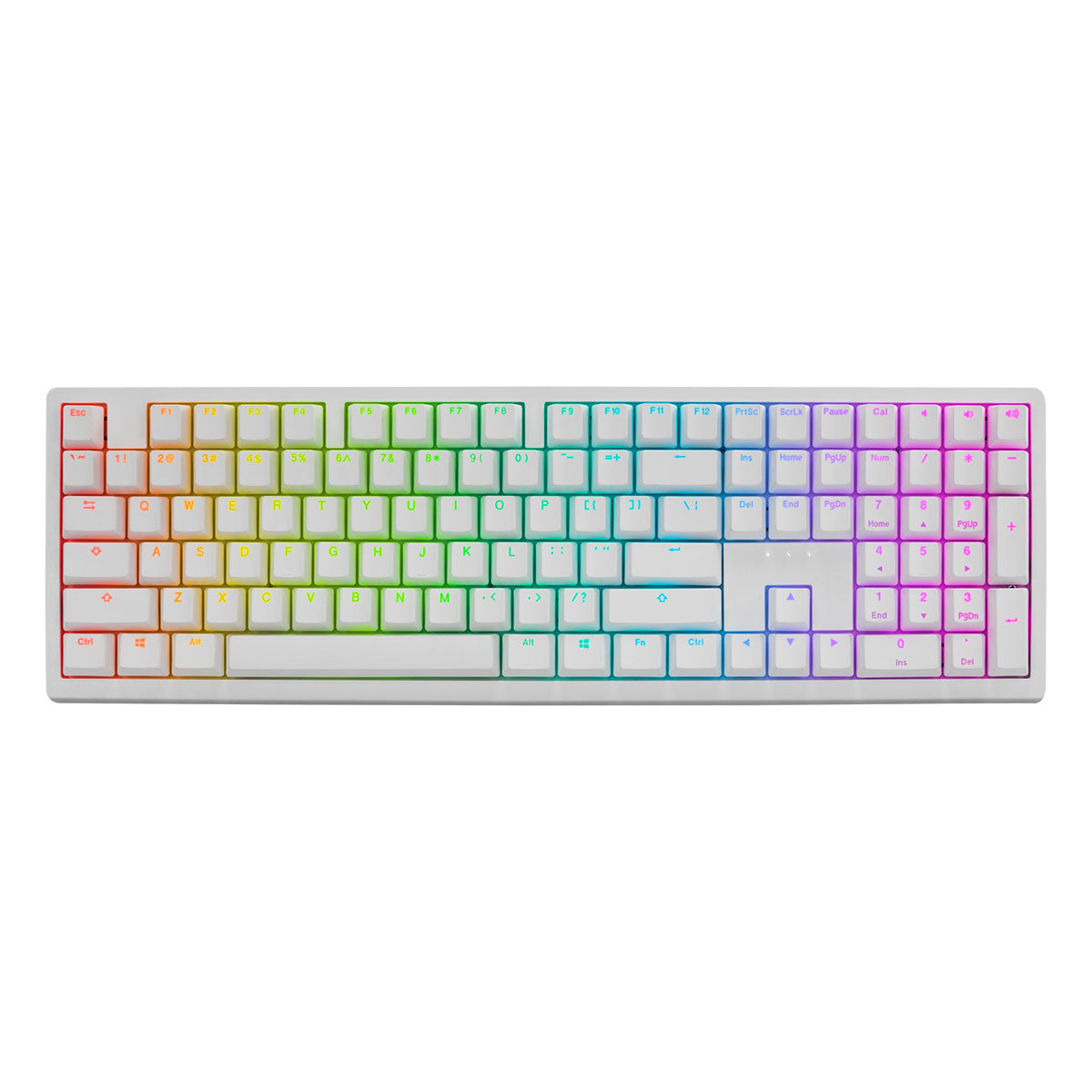 Ducky Zero 6108 White 2.4GHz/BT/Wired 108 keys RGB MX2A 白色 無線機械鍵盤