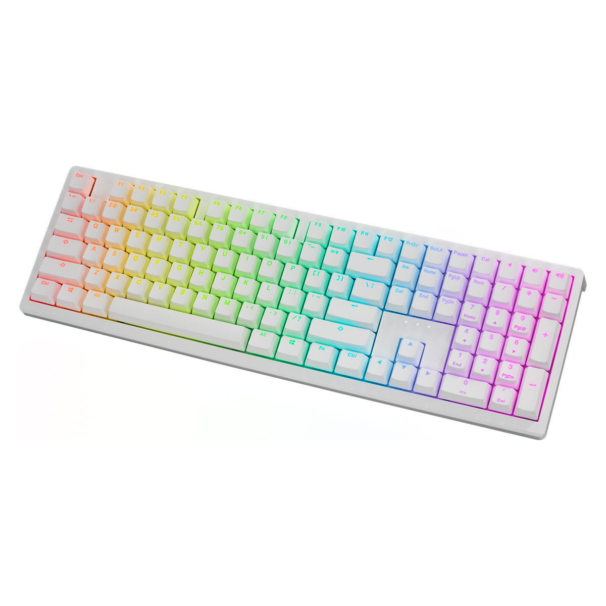 Ducky Zero 6108 White 2.4GHz/BT/Wired 108 keys RGB MX2A 白色 無線機械鍵盤