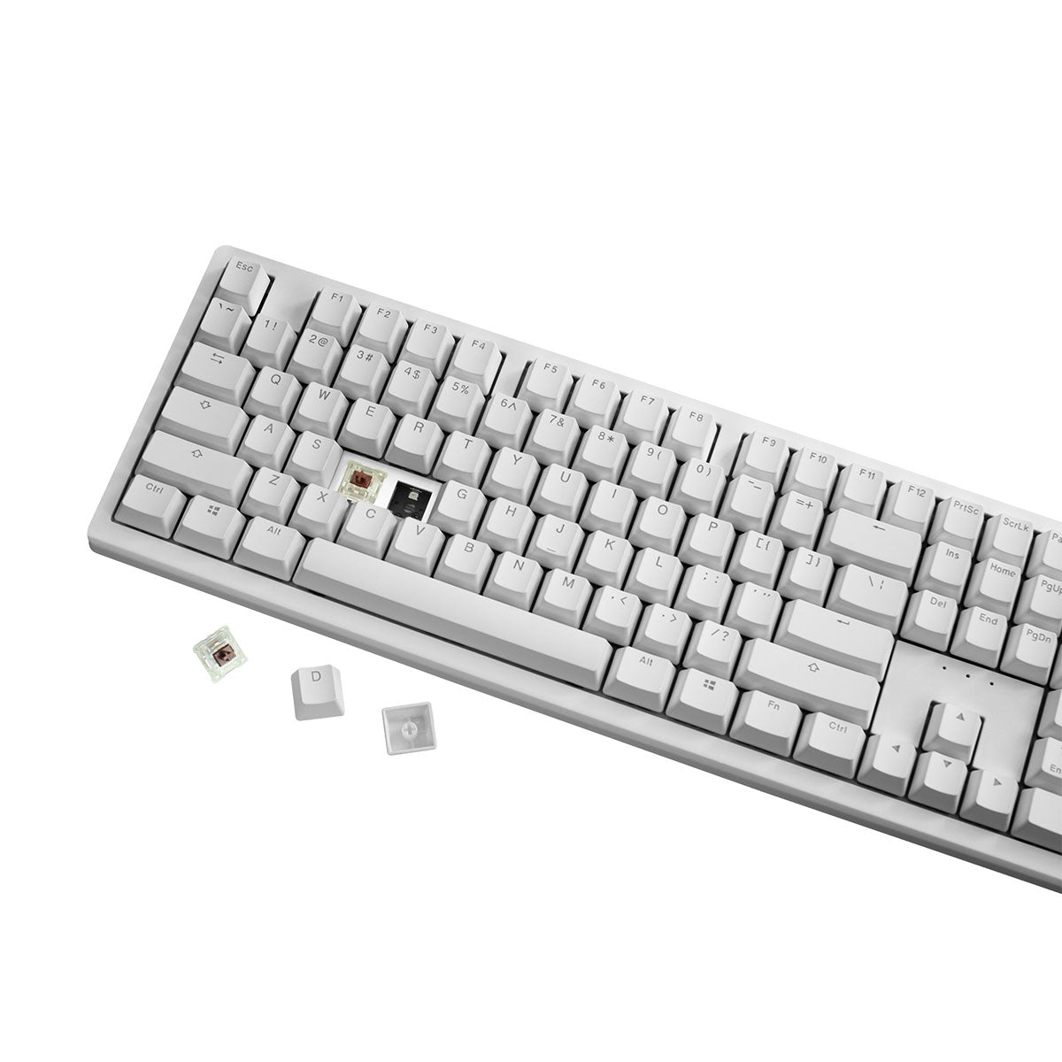 Ducky Zero 6108 White 2.4GHz/BT/Wired 108 keys RGB MX2A 白色 無線機械鍵盤