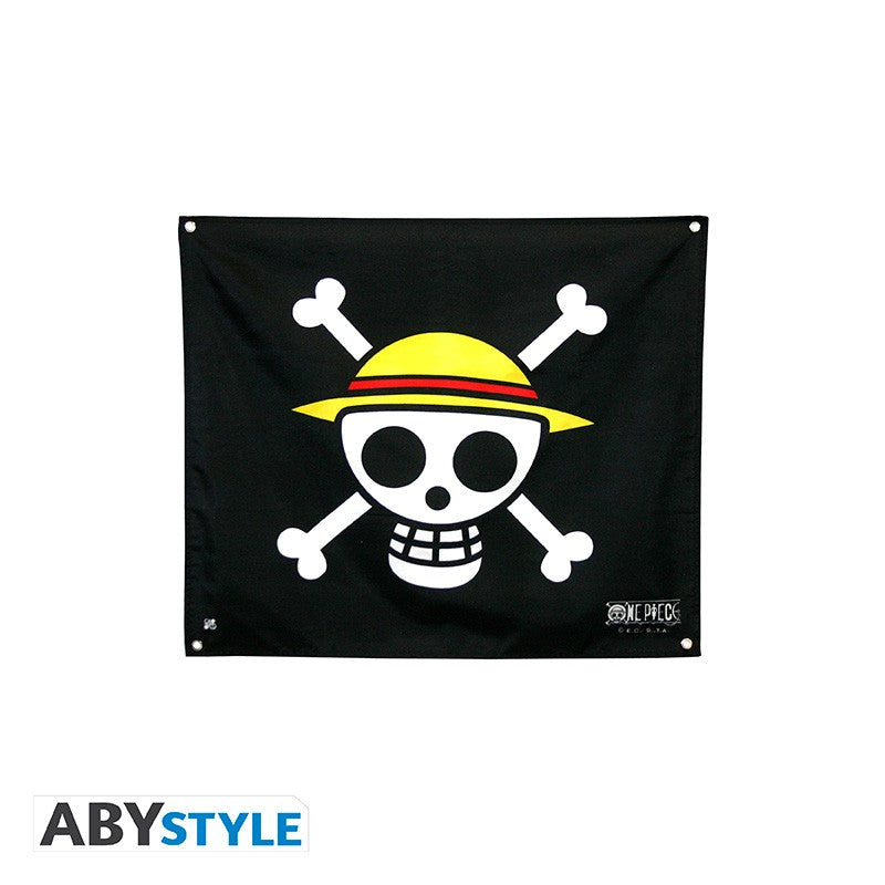 ONE PIECE 海賊王 高級禮品套裝 旗幟+3D匙扣+熱變馬克杯