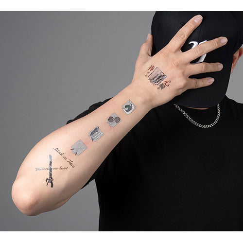 進擊的巨人 紋身貼紙 A款 綜合