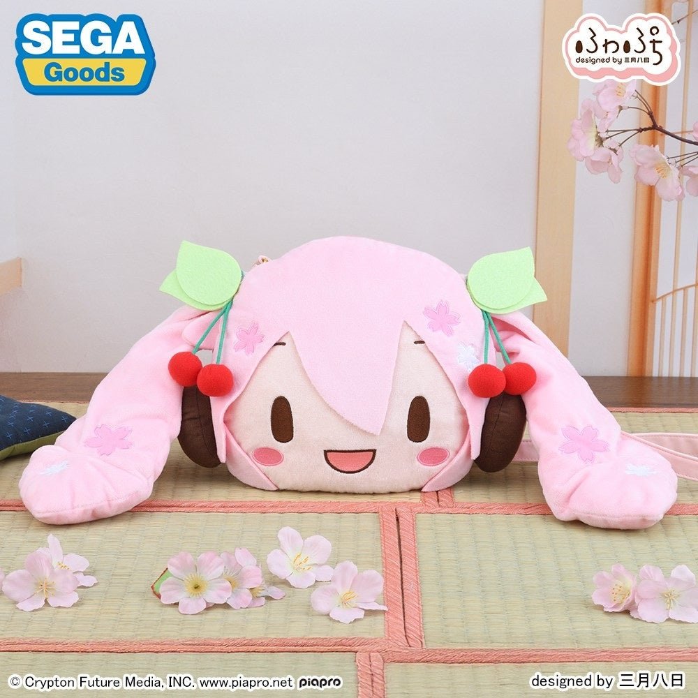 《預訂》SEGA [Fuwa Petit毛公仔]《初音未來》櫻初音 大頭斜孭袋 - Microworks ACG
