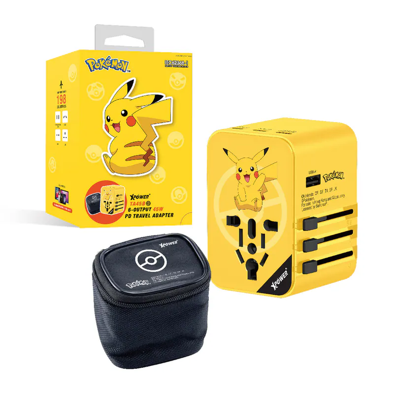 XPower《Pokemon》TA45B 45W 6輸出 PD3.0/PPS旅行充電器 比卡超