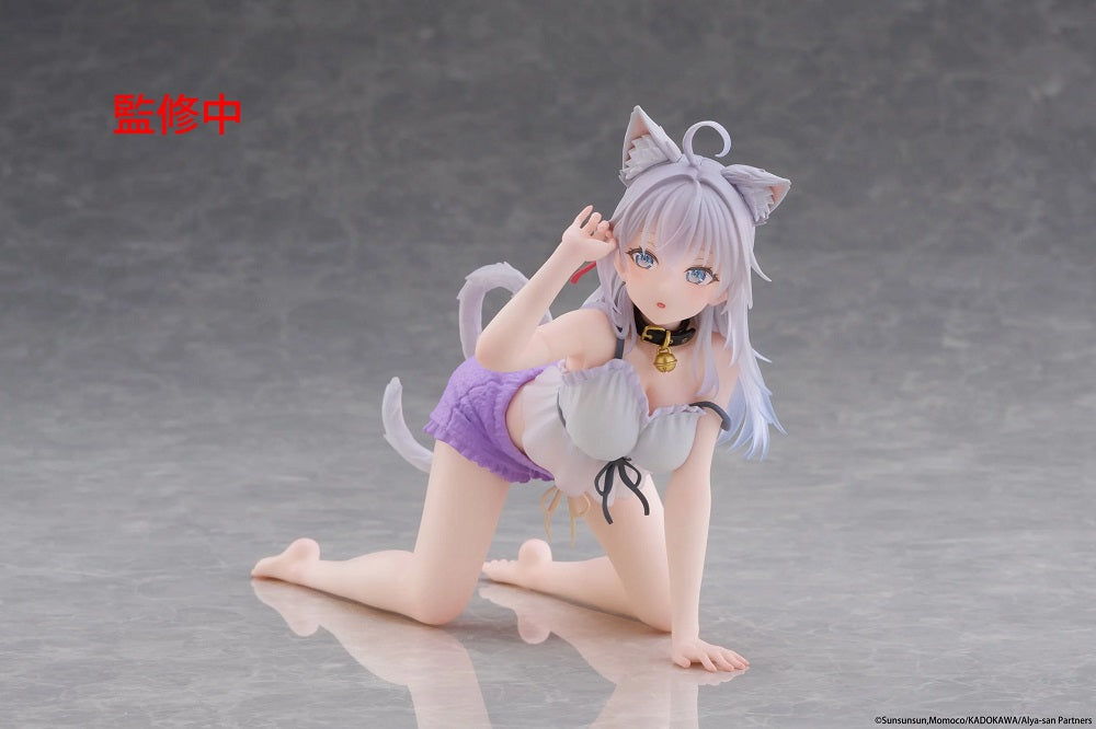 TAITO Desktop Cute Figure《不時輕聲地以俄語遮羞的鄰座艾莉同學》艾莉(Cat Ear Roomwear Ver.)