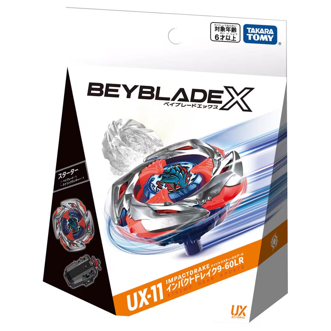 Takara Tomy《爆旋陀螺X》UX-11 衝擊龍神 9-60LR (附發射器)