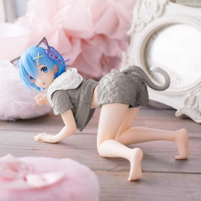 Taito Desktop Cute Figure 《Re:從零開始的異世界生活》 雷姆 (貓咪家居服 Ver.) Renewal Edition