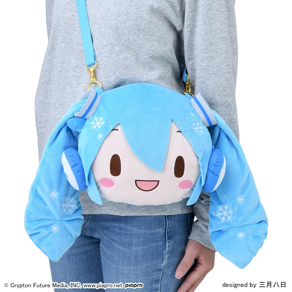 SEGA [Fuwa Petit景品]《初音未來》造型斜孭袋 - 雪初音
