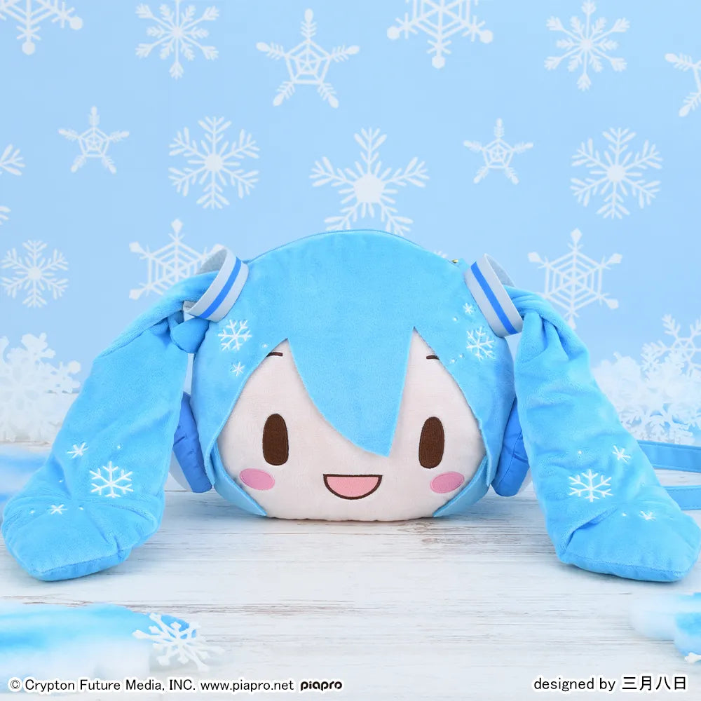 SEGA [Fuwa Petit景品]《初音未來》造型斜孭袋 - 雪初音