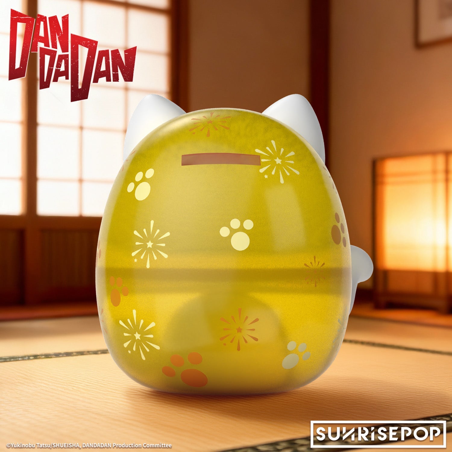 SUNRISEPOP[COIN BANK公仔]《DANDADAN》高速婆婆 達摩造型 (黃色招財款)